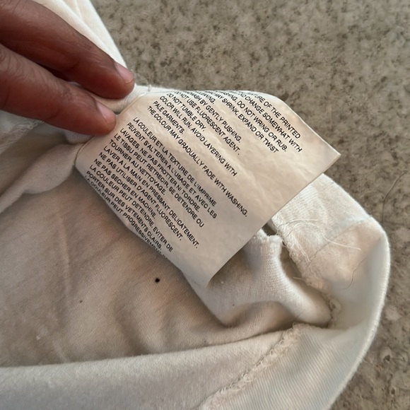 Comme Des Garçon Play Men’s Large White with Blue Polka Dot Heart Shirt - Picture 5 of 5